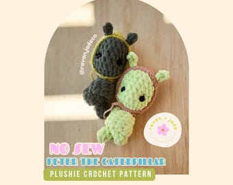 Caterpillar Crochet Pattern / NO SEW Crochet Pattern / Whimsy Crochet Plushie / Easter Crochet Pattern