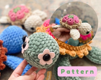 Lot Tallulah + Isla, le modèle au crochet les tortues bohèmes / modèle au crochet sans couture / modèle Amigurumi / modèle au crochet tortue