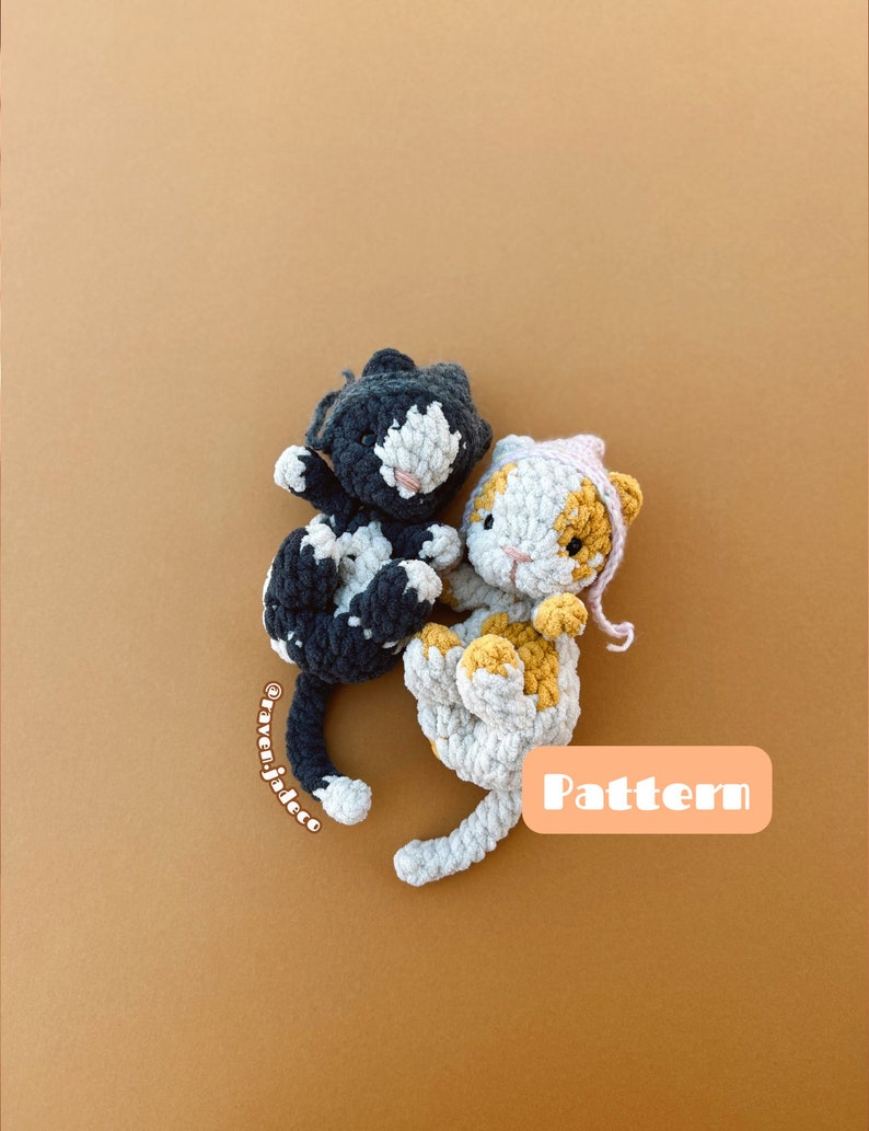 Bitty Kibbles Kitty / Kitty Crochet Pattern / Kitten Crochet zdjęcie 1