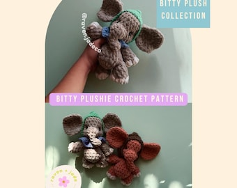 Elephant Crochet Pattern / LOW SEW Crochet Pattern / Crochet Mini Plush