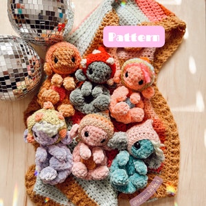 Bitty Whimsy Folk / Crochet Pattern / Whimsical Friends image 1