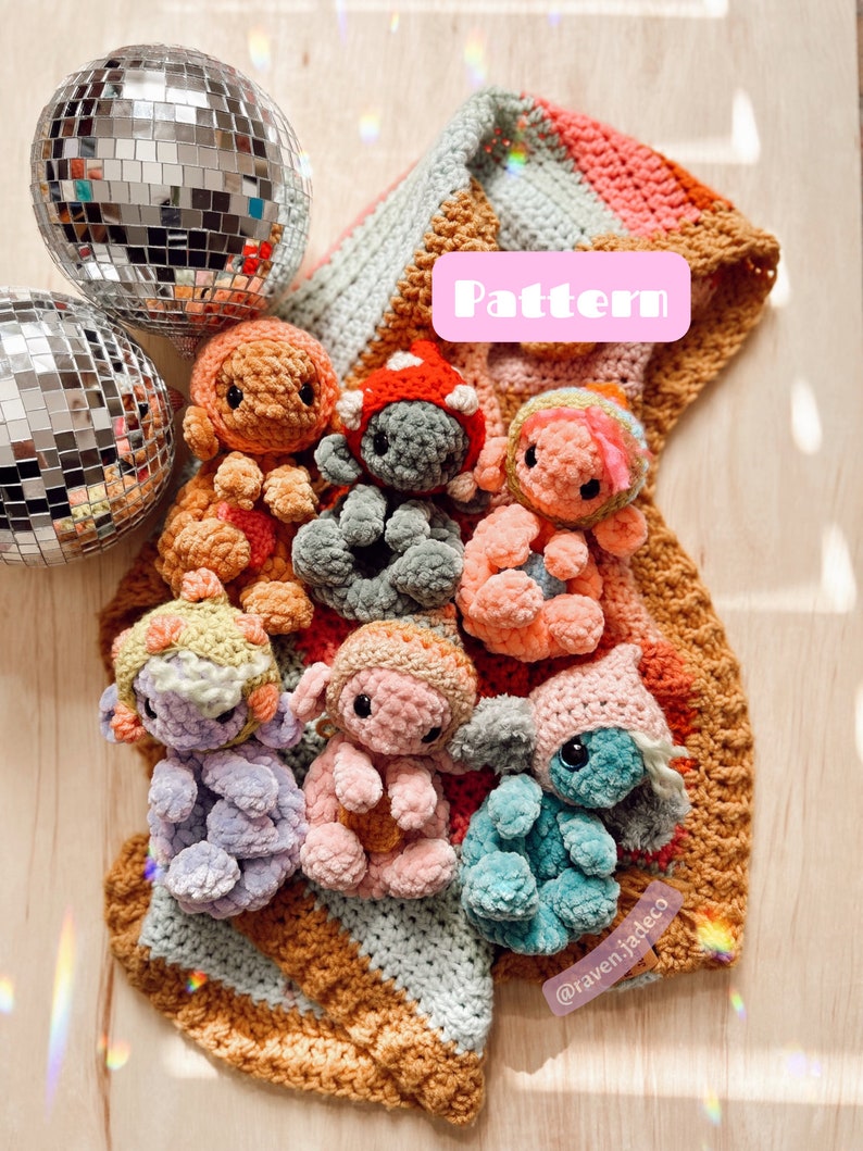 Bitty Whimsy Folk / Crochet Pattern / Whimsical Friends image 1