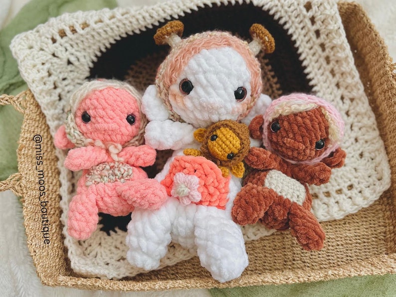 Bitty Whimsy Folk / Crochet Pattern / Whimsical Friends image 7