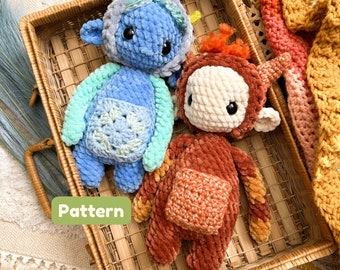 Mini Whimsy Monster Crochet Pattern  / Crochet Pattern / Forest People Crochet Pattern / Amigurimi Pattern / Mushroom Crochet / Whimsy Folks