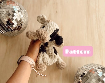 Cookie The Cow Crochet Pattern / LOW SEW Crochet Pattern / Crochet Baby Lovey