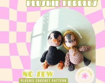 Pebbles Penguin Plushie Crochet Pattern / NO SEW Crochet Pattern / Crochet Plushie / Crochet Pattern