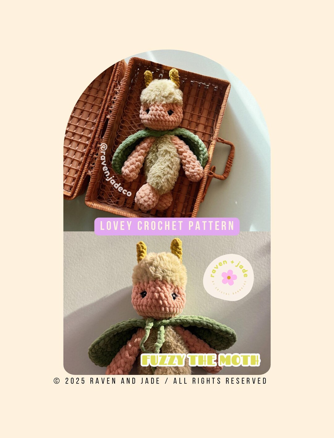 Small Bug Crochet Pattern Bug Crochet Pattern / LOW SEW Crochet Pattern / Easter Crochet Pattern ...
