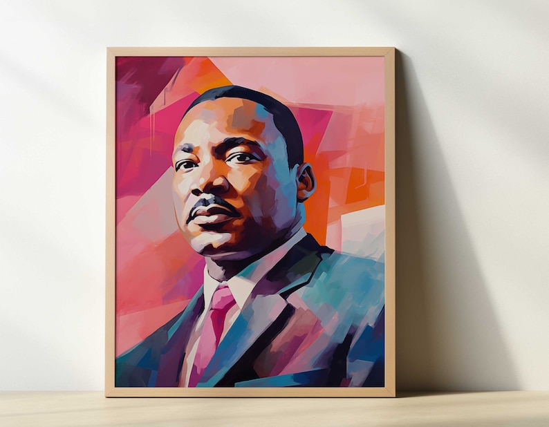 MLK Art Print, Martin Luther King Jr Art, Black History Art Print ...