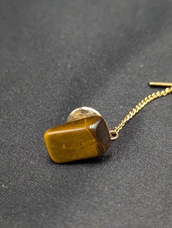 tiger eye tie tack