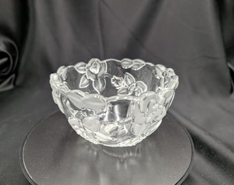 Vintage Walther Glas "Georgina" Frosted Rose Crystal Bowl – Made in Germany
