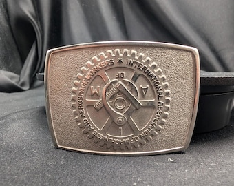 Vintage IAMAW 30 Year Service Belt Buckle, Machinists Aerospace Workers Union Collectible