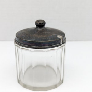 Marmeladenglas mit Deckel aus 925er Silber Vintage