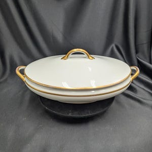Plato ovalado para verduras cubierto Noritake Nippon Colonial