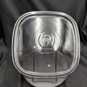 Vintage Pyrex P-12-C reservlock klart glas fyrkantigt CorningWare grytlock 10,25 tum