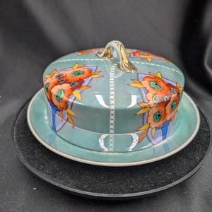 Vintage Noritake Round Covered Butter Dish