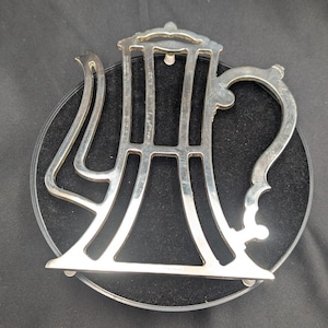 Vintage kaffekannaformad silverpläterad underlägg från Italien