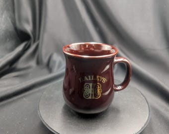 Vintage Baileys Irish Cream Coffee Mug Brown Ceramic Gold Celtic Knot Logo 4 Inch