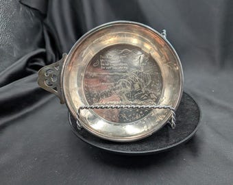 Wm. A. Rogers Silver Plated Copper Nursery Rhyme Porringer Bowl