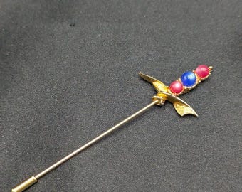 Bastão vintage, lapela ou alfinete de chapéu em forma de espada