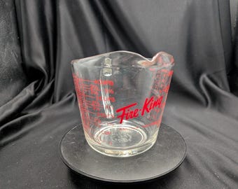 Vintage Fire-King Anchor Hocking 4 Cup Glass Measuring Cup D Handle