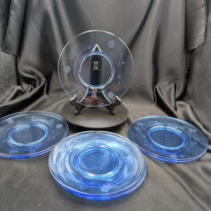 青いガラス皿 - Etsy 日本