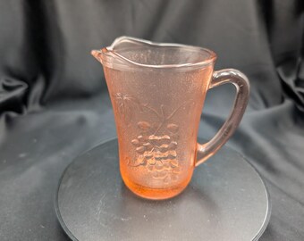 KIG Indonesia Pink Depression Glass Creamer Harvest Grape