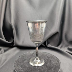 Taça de Prata Vintage Banhada a Prata da Rainha Elizabeth Jubileu de Prata 1977