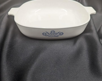 Vintage Corning Ware Niebieski Chabrowy Zapiekanka Kwadratowa 8 1/2 cala