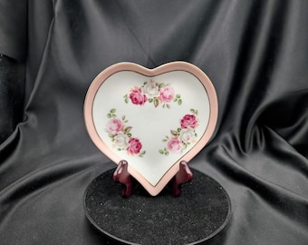 Heart Shaped Porcelain Plate / Trinket Dish