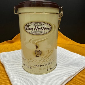 Tim Horton's Brown Canister