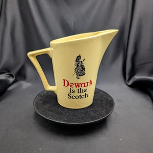 Vintage Dewar&#39;s Scotch Whisky Water Jug &quot;Dewar&#39;s is the Scotch&quot;