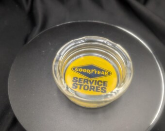 Vintage Goodyear Service Stores Ashtray Insert, Wingfoot Logo Memorabilia