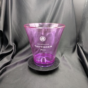 Seau à Champagne Taittinger vintage en aluminium Argit made in France / Seau à glace - France