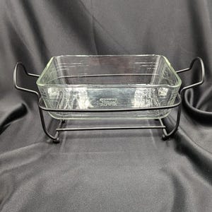 Pyrex 7212 11-filiżankowe przezroczyste naczynie do zapiekania z kratką do serwowania