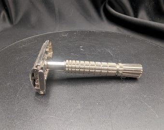 Vintage Gillette Super Speed Flare Tip Safety Razor – Twist Open Double Edge Shaver