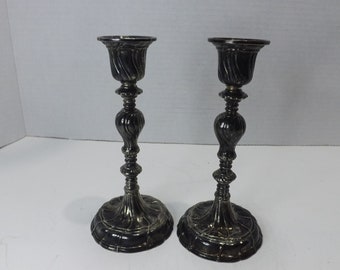 Vintage BMF West German Silver Plate Candle Sticks