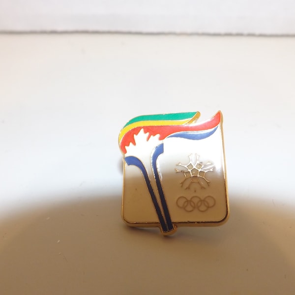 Olympic Torch Team Canada Pin, Lake Placid 1980