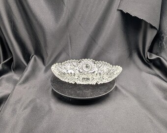 Pressed Glass American Brilliant Style Relish / Candy Dish