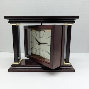 Vintage Bombay Company Rotating Mantel Clock and Picture Frame