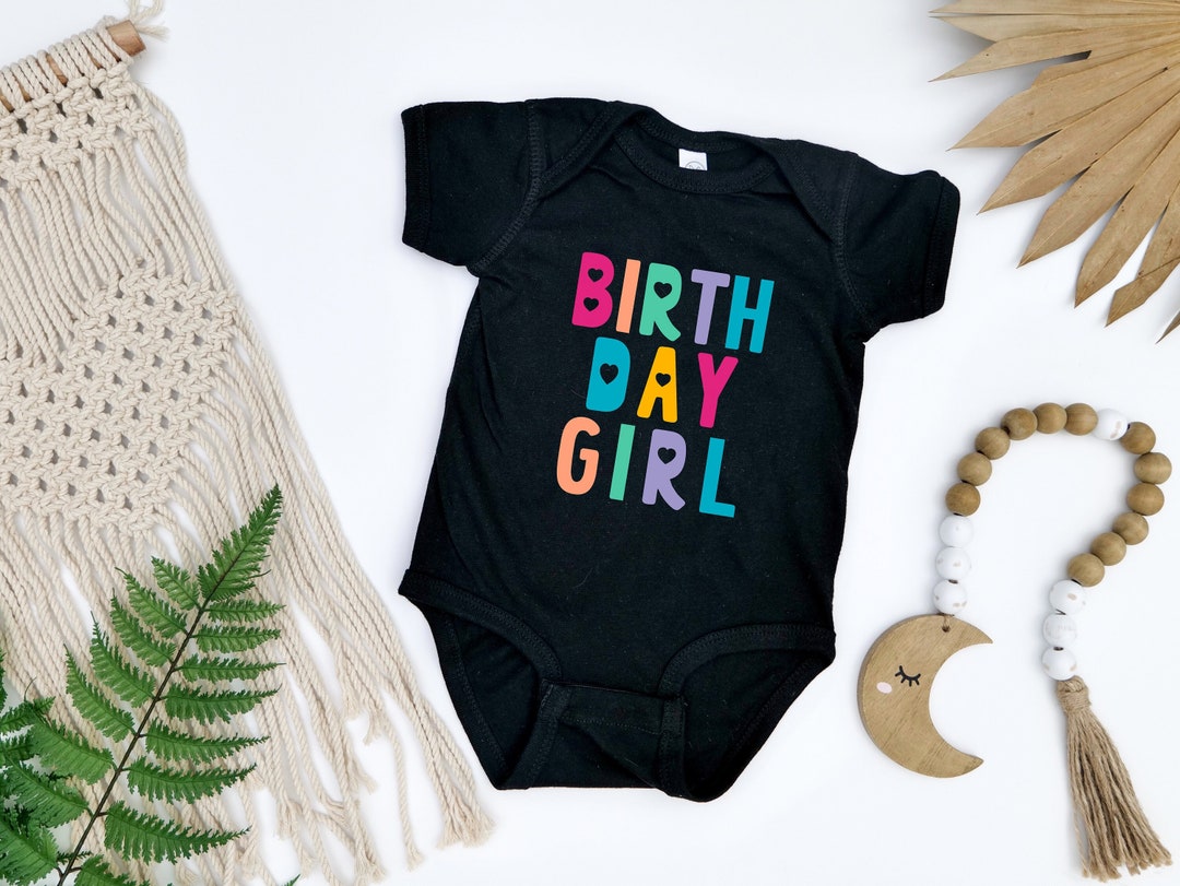Birthday Girl Onesie, One Year Old Onesie, Minimalist Birthday Onesie
