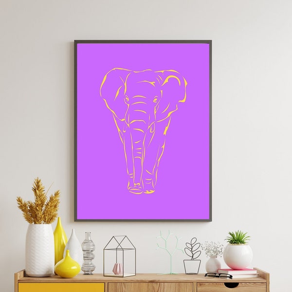 Pop Art Print - Eléphant, Indien