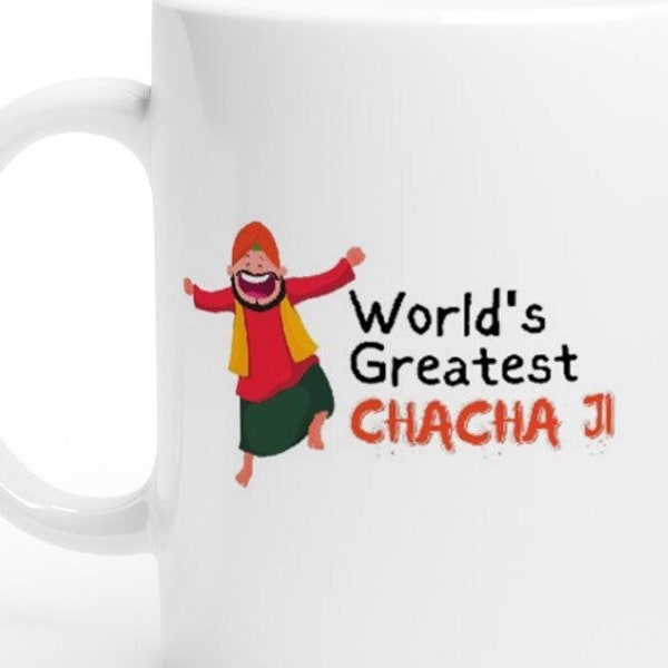 Worlds Greatest Thiya Ji (Uncle, Dads younger brother) White 11oz Ceramic Coffee Mug, indian, desi, punjabi