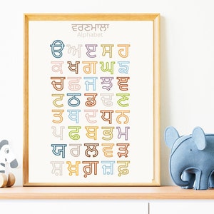 Punjabi Alphabet Gurmukhi Letters, Boho Style, Autumn Colours