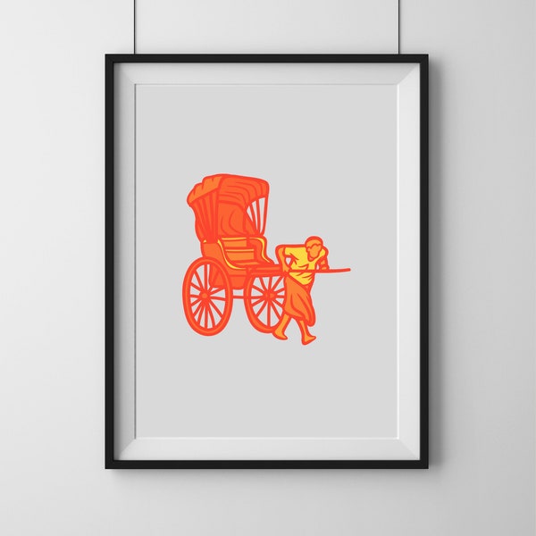 Pop Art Rickshaw Print - Téléchargement numérique imprimable