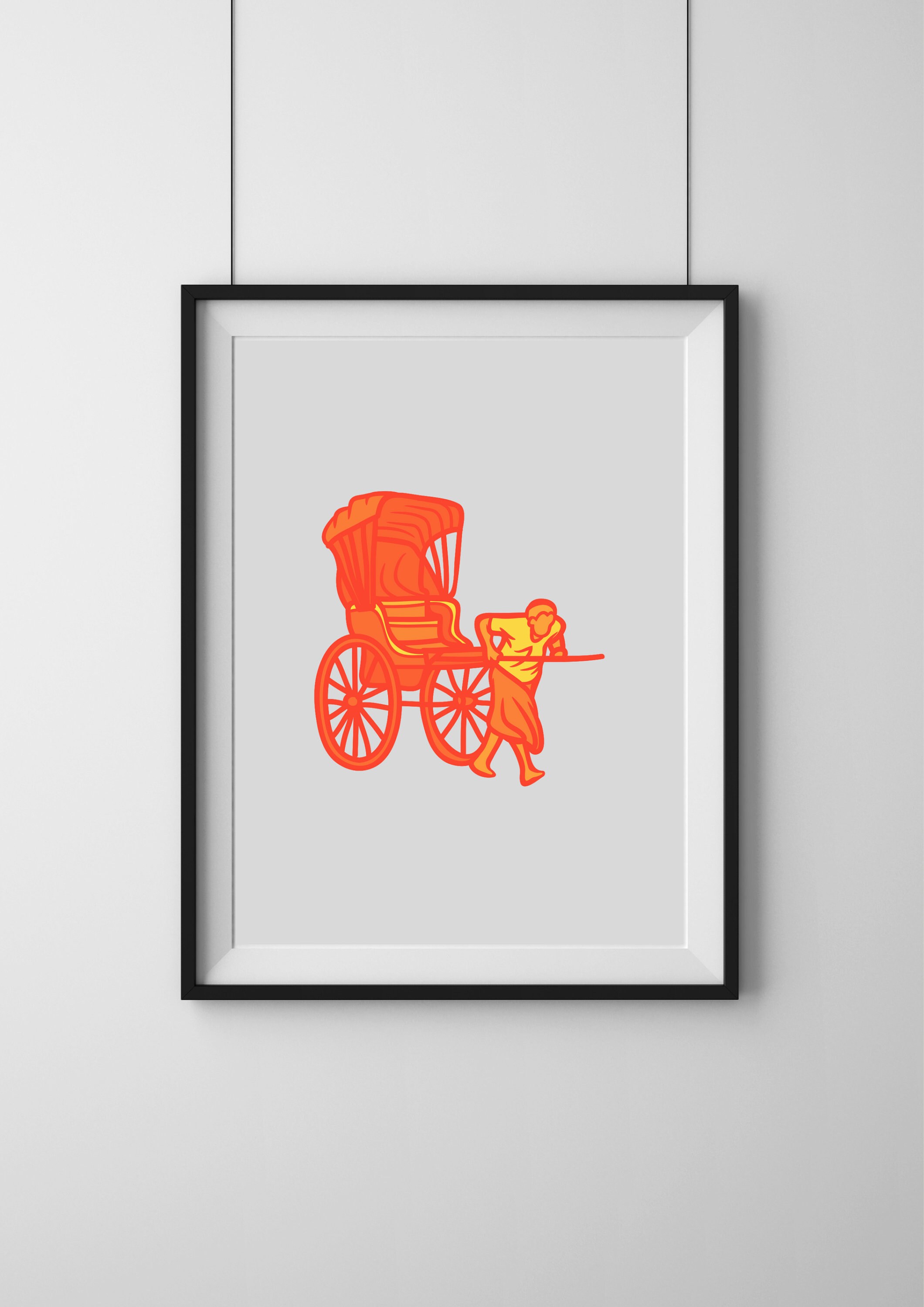 Pop Art Rickshaw Print Printable Digital Download - Etsy