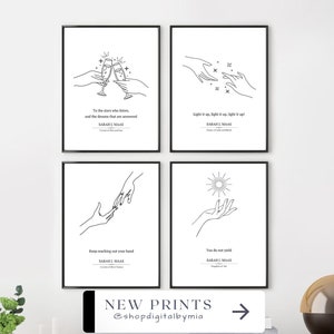 Minimalistische citaatposters - Sarah J Maas, ACOTAR, Throne of Glass, Crescent City