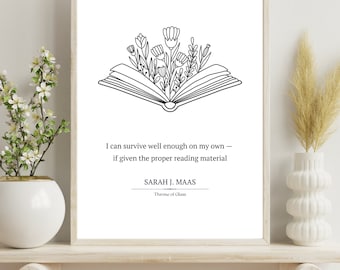Reading Quote Posters - Sarah J Maas, ACOTAR, Throne of Glass