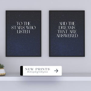 A Court of Mist and Fury Poster - To The Stars Who Listen - Feysand - Sarah J Maas