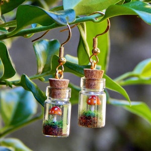 Mushroom Terrarium Earrings