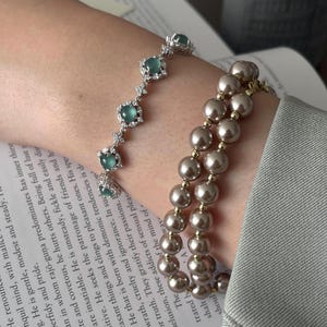 Eisblaue Prinzessin Stern Jadeit Jade Silber Armband echte Guatemala Typ A Jadeit 925 Sterling Silber Einstellbare Länge Geschenk für Sie